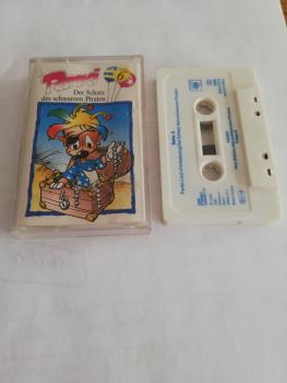 Panki Folge 6 Der Schatz des schwarzen Piraten Weiß Blau 450173 4( Folgen-Nr vorn und an der Seite) CBS(Innencover bemalt)